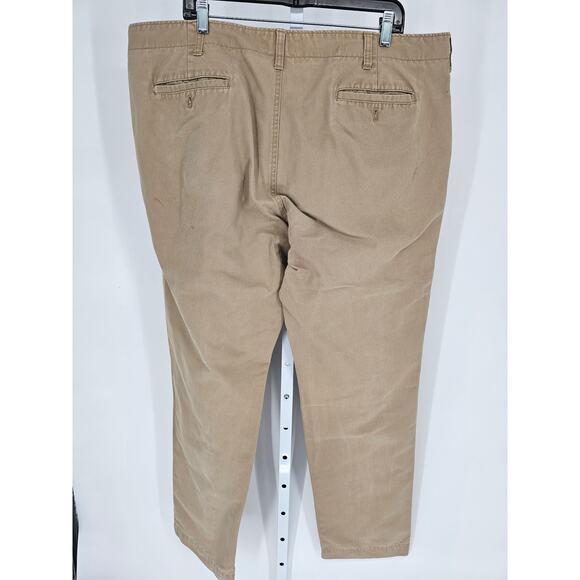 Joseph Abboud Men's Tan Button Closer High Rise Zip-up Cotton Pant Size 42x34 - Picture 4 of 5